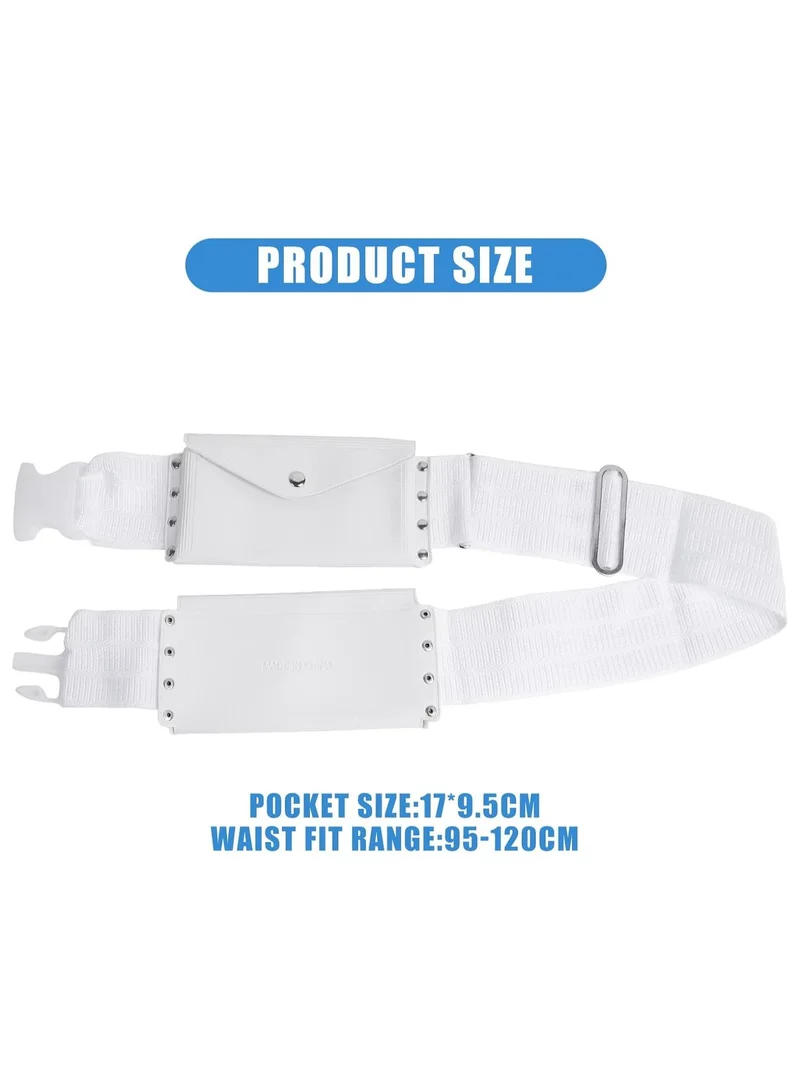 MahMir MahMir Premium Ihram Belt for Men – Comfortable, Adjustable, White Belt for Hajj & Umrah, Unstitched, Waterproof, Follows Sunnah, Ideal for Ahram & Ehram